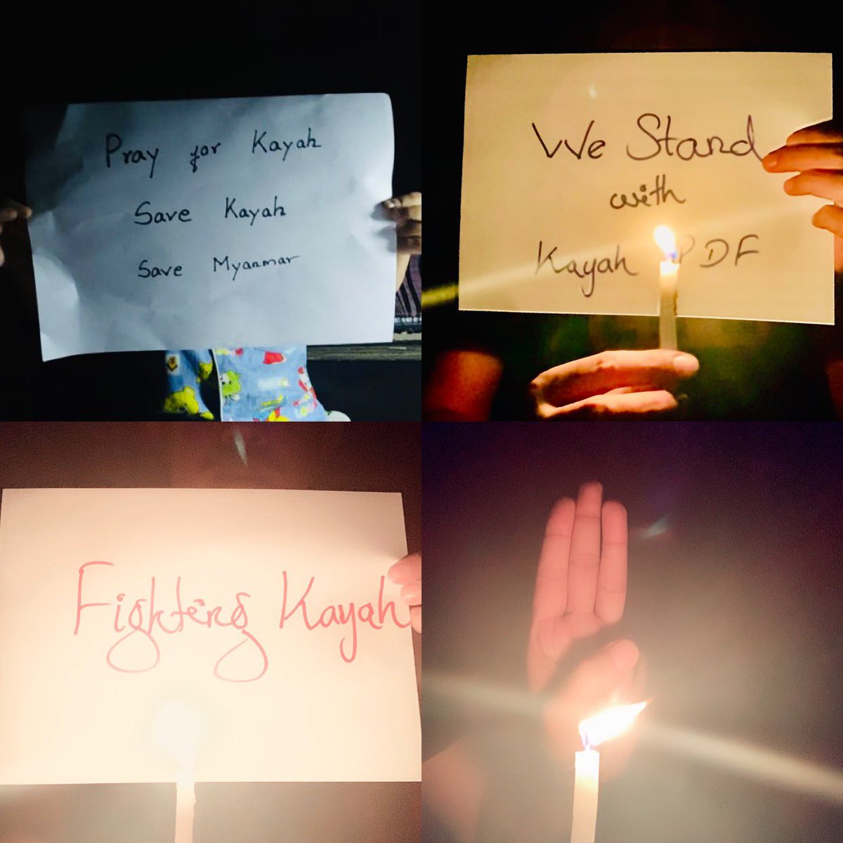 HsuChiKo1's tweet photo. In #May24Coup “Pray for Kayah State” from NorthDagon. #HelpKayah #WhatsHappeningInMyanmar https://t.co/pd8WhHkJPe