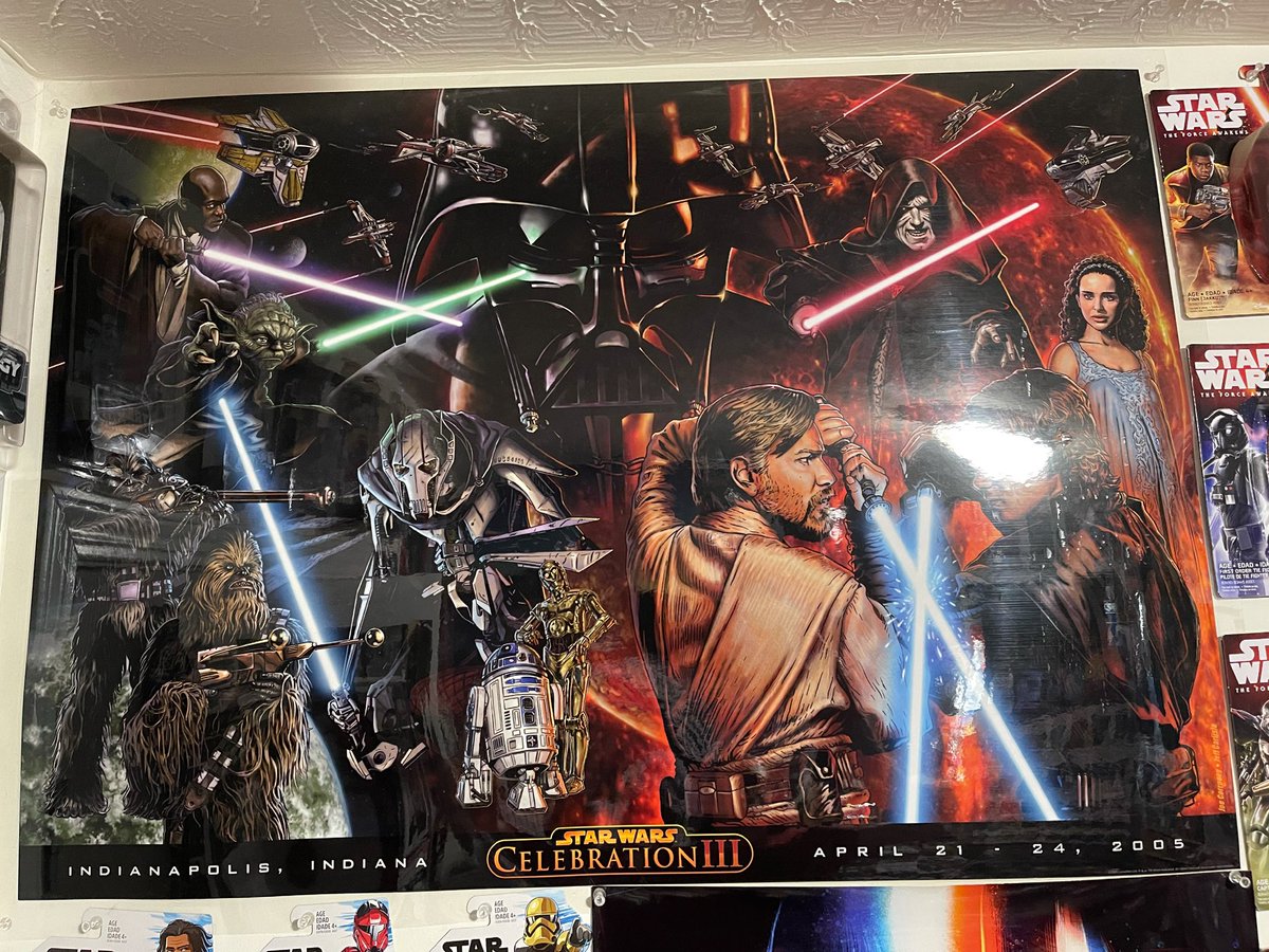 SithTalkers's tweet photo. Flashback Monday’s from Lando’s Collection! 2005 Celebration III Poster!! Thought I would share this awesome poster I got at the Convention back in 2005🔥🔥🔥 Right before Revenge of The Sith came out!!
#StarWars #StarWarsCollection #CelebrationIII #StarWarsFlashBacks https://t.co/We914NNon0