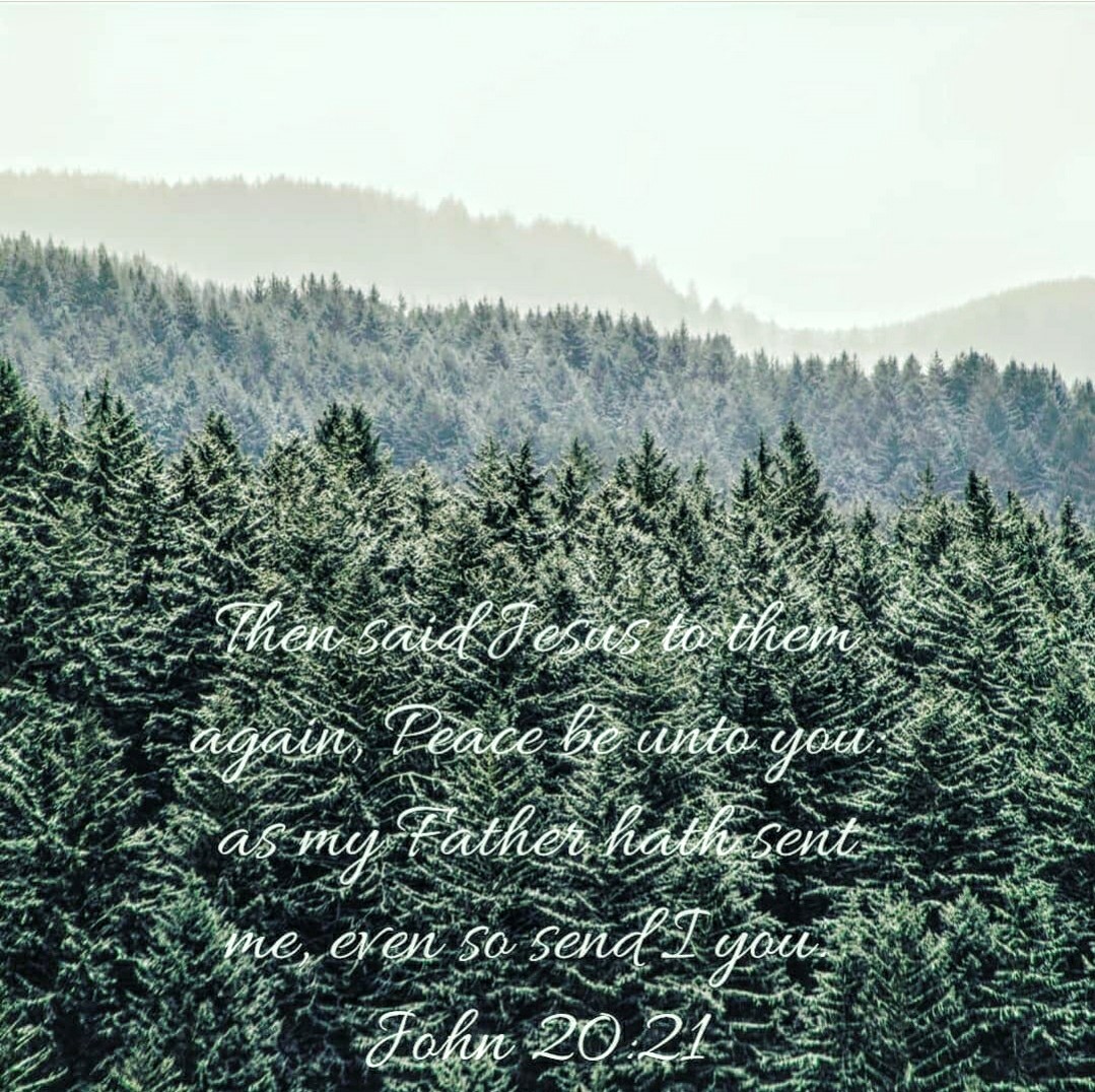 LakeMountCoC's tweet photo. Then said #Jesus to them again, #Peace be unto you: as my Father hath sent me, even so send I you.
#John 20:21 #KJV
#VerseOfTheDay #DailyLiving
#RedLetterWords #HeSaidIt #JesusChrist #Christ 
#ReadMoreForContext #Bible
#GodsWord #BestPractices
#SoulFood #GodIsLove #GodTheFather https://t.co/1k5XNMIJur