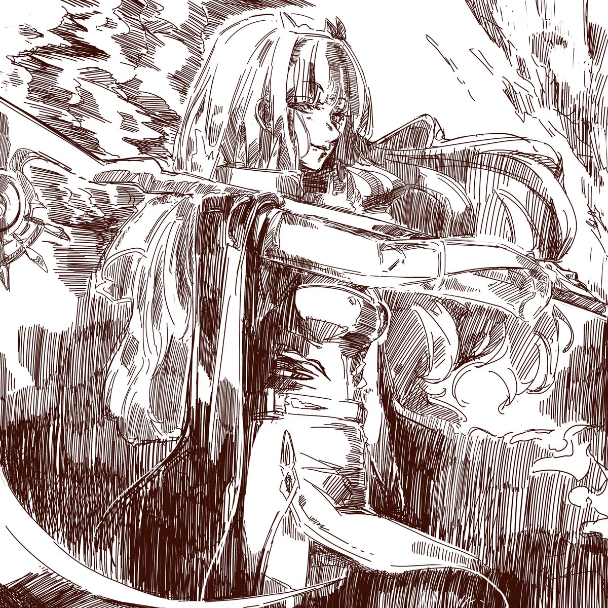 #このタグを見た人はラフ画とその完成絵を見せる
ラフの時の自分がが未来の自分に無茶振りをしているパターン 