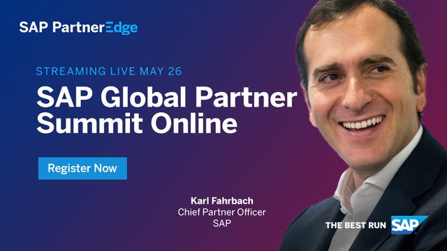 gregoryroot's tweet photo. Mark Your Calendar for May 26! Watch @KarlFahrbach at #SAPPartnerSummit, where he’ll address your most pressing issues raised from partners around the world, including insights and opportunities to help you capitalize and grow. Register now: https://t.co/5HBj6PlHA0 https://t.co/vwIAUJhwRW