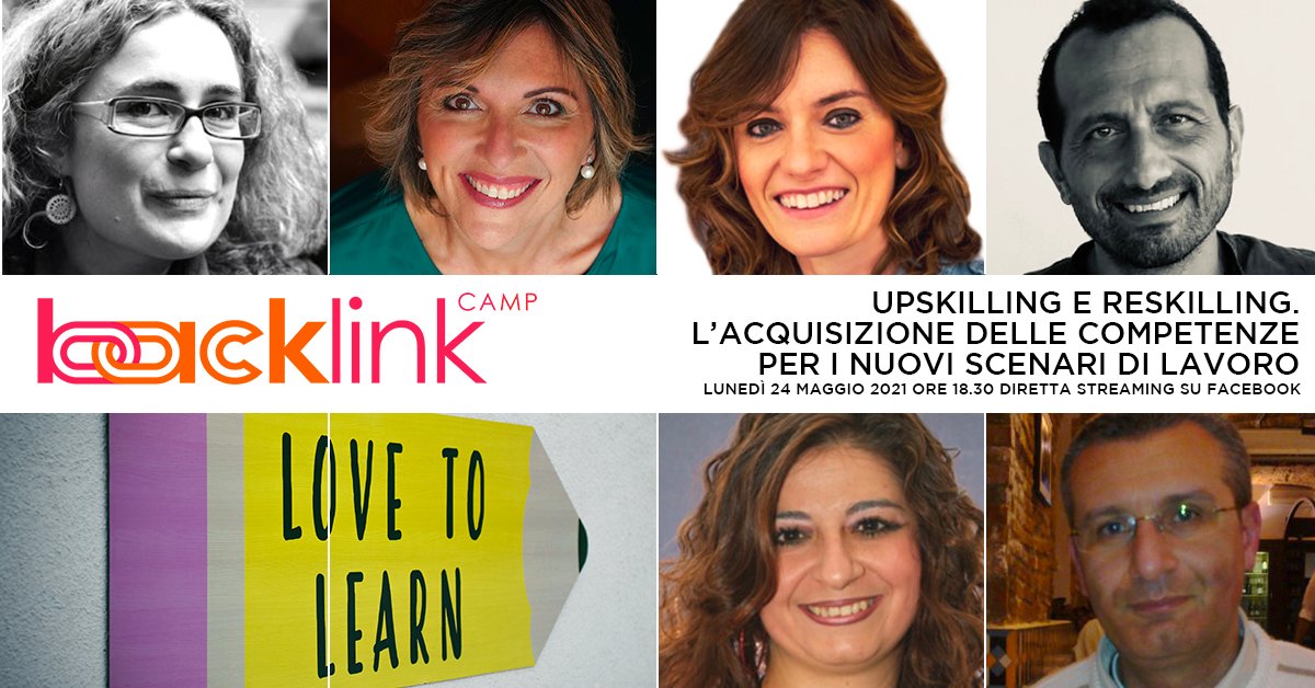 backlinkcamp's tweet photo. Vi aspettiamo oggi alle 18.30 con #backlinkcamp
per parlare di #UpSkilling e #ReSkilling con @catepol @espby @cristinasimone @antoniopescape e @postoditacco. Modera @netnewsmaker
FB https://t.co/l91rr3jYLC
YT https://t.co/cVGxWs8JOU
#competenze #competenzedigitali #24maggio https://t.co/hkNcpH0nWm