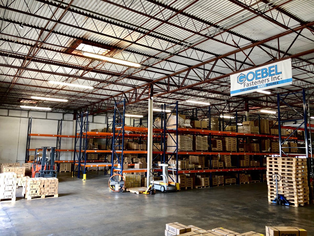 GoebelFasteners's tweet photo. A glimpse into our Houston, TX #warehouse on this #Monday morning! Thank you to all our customers and vendors for their continued business & support!
#buildingstrongconnections #fasteners #blindrivets #rivnuts #tooling #manufacturer #qualitythefirsttime #theleadingrivetsource https://t.co/5yRF4R7VjJ