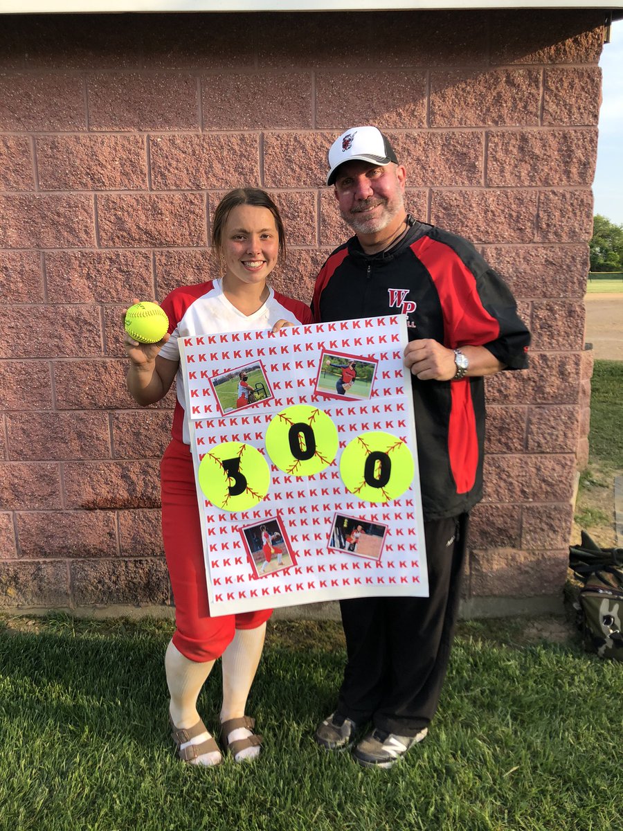 It might not be my primary position but I can still throw a few strikes. Thanks @TomPritchard914 for amazing pitch calling and @maddiperryy for being a stud behind the plate! 
300 career strikeouts 
181 for the season

@JaimeWohlbach