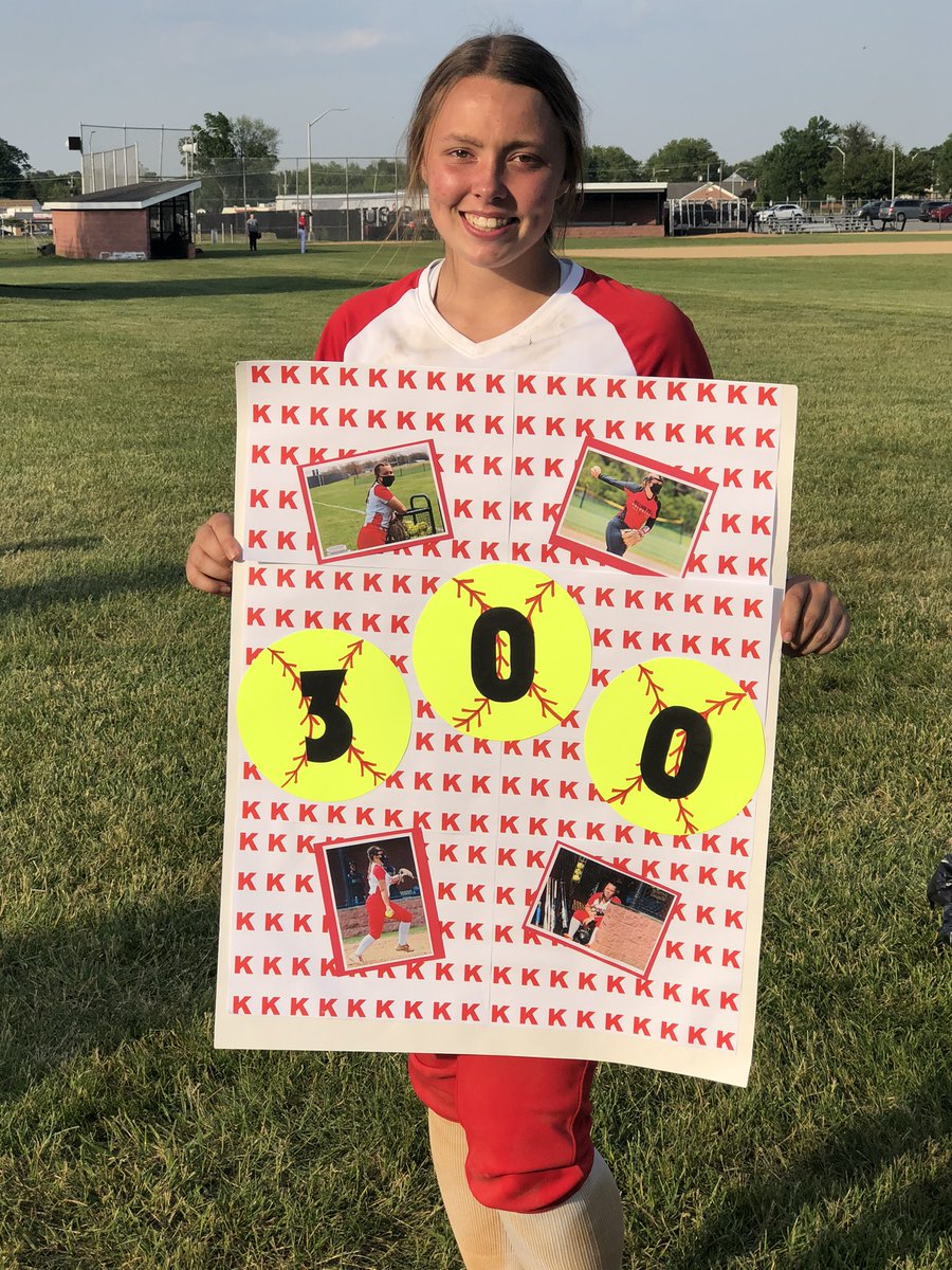 MaddyPritch22's tweet photo. It might not be my primary position but I can still throw a few strikes. Thanks @TomPritchard914 for amazing pitch calling and @maddiperryy for being a stud behind the plate! 
300 career strikeouts 
181 for the season

@JaimeWohlbach https://t.co/WZnfnPV8sc