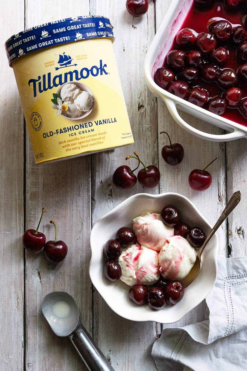 #ad This quick and easy, fresh Cherry Sauce recipe makes a wonderful topping for a simple, delicious Tillamook Old-Fashioned Vanilla Ice Cream dessert! Shop for all of your favorite <a href="/Tillamook/">Tillamook</a> products at <a href="/Publix/">Publix</a> either in-store or via InstaCart. foodtasia.com/cherry-sauce/