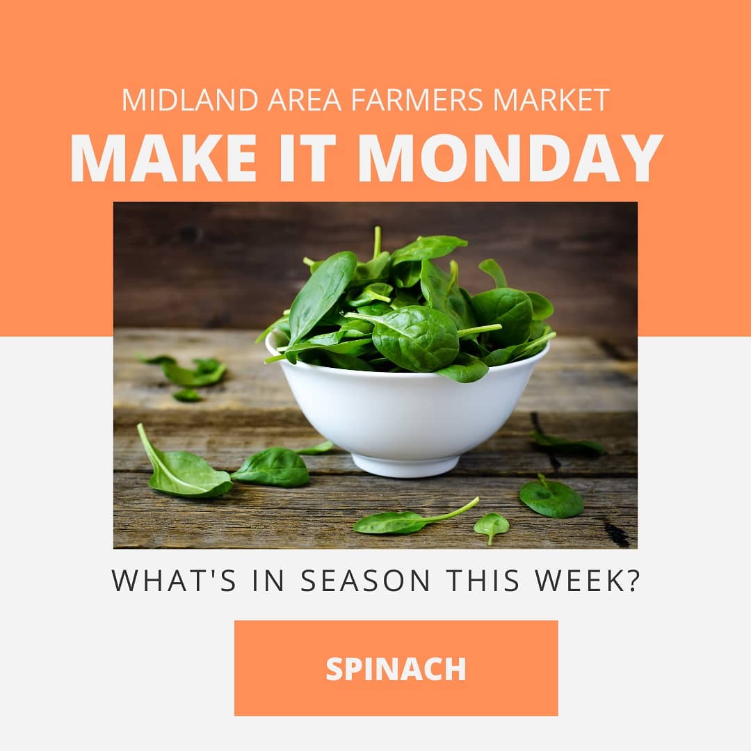 MidlandFMarket's tweet photo. This looks yummy and it might just top spinach dip as my favorite way to eat spinach!
What's your favorite spinach dish?
Make sure to visit #MAFM this Wednesday and Saturday from 7am-1pm at the Dow Diamond East parking lot!!!
#farmersmarketsareessential #shoplocal #MidlandMI https://t.co/po319dPyCN