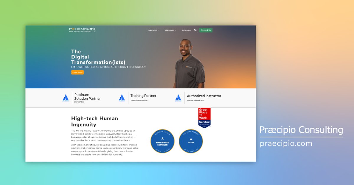 praecipio's tweet image. At Praecipio Consulting we believe in delivering a delightful experience, and our website is no exception! We overhauled our homepage: Who doesn&apos;t love a good makeover moment?
#DigitalTransformation #AtlassianPartner #AgileConsultants #ITSM #DevOps #SAFe 
prcp.io/3oLeVz3