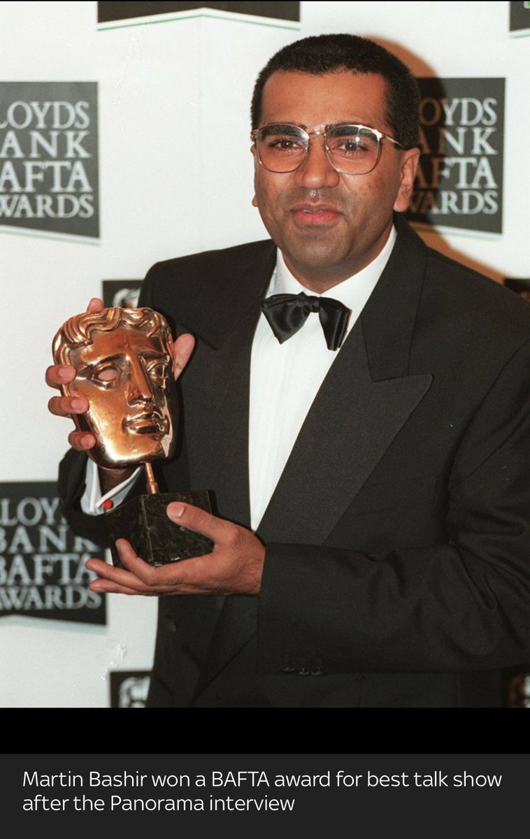 MJInnocentUK's tweet image. In 1995 @BAFTA awarded its most prestigious accolade to #MartinBashir - evidently the most deceptive &amp;amp; fraudulent recipient to be ever given such an honour, for his infamous ‘interview with #PrincessDiana - given what we know now, will #BAFTA revoke it or choose to be complicit?