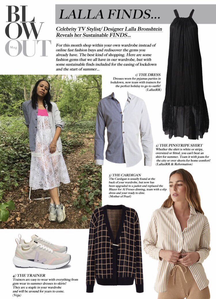 lallauk's tweet image. Excited to share with you my new Column for #BlowoutMagazine called”Lalla Finds” this months its all about shop within your wardrobe instead of online fast fashion buys and rediscover the gems you already have...🌿  Included are my Sustainable finds for you too 💚