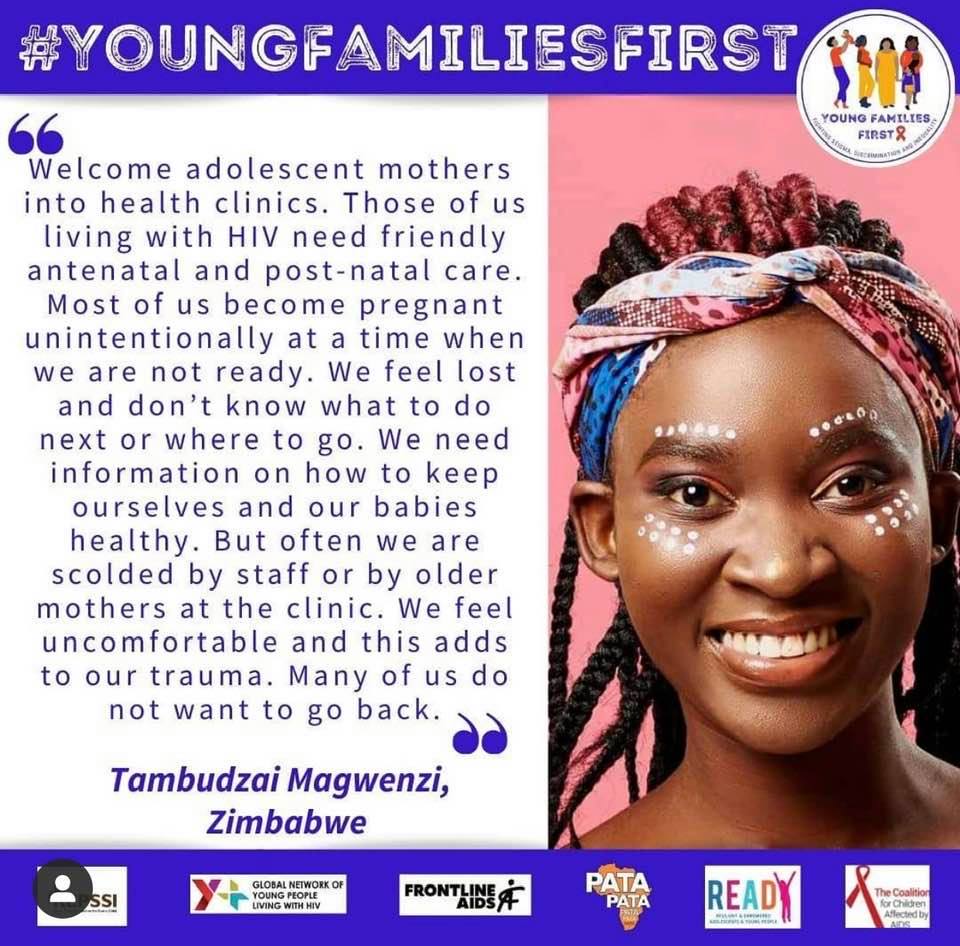 Adolescent parents affected by #HIV and their children are a critical and growing population that need more support if we are to #EndAIDS & achieve SDGs. Join the campaign to put #YoungFamiliesFirst bit.ly/2STrBIe @ChildrenandHIV #ChildrenandHIV