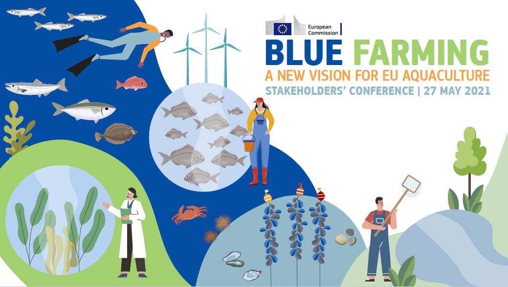 This Thursday 27 May 2021, join <a href="/EU_MARE/">EU Maritime & Fish</a> for our High-Level Stakeholder event #BlueFarming to present &amp; discuss our new vision for sustainable 🇪🇺 #aquaculture. Conference website 👉 icfnext.swoogo.com/bluefarmingcon…