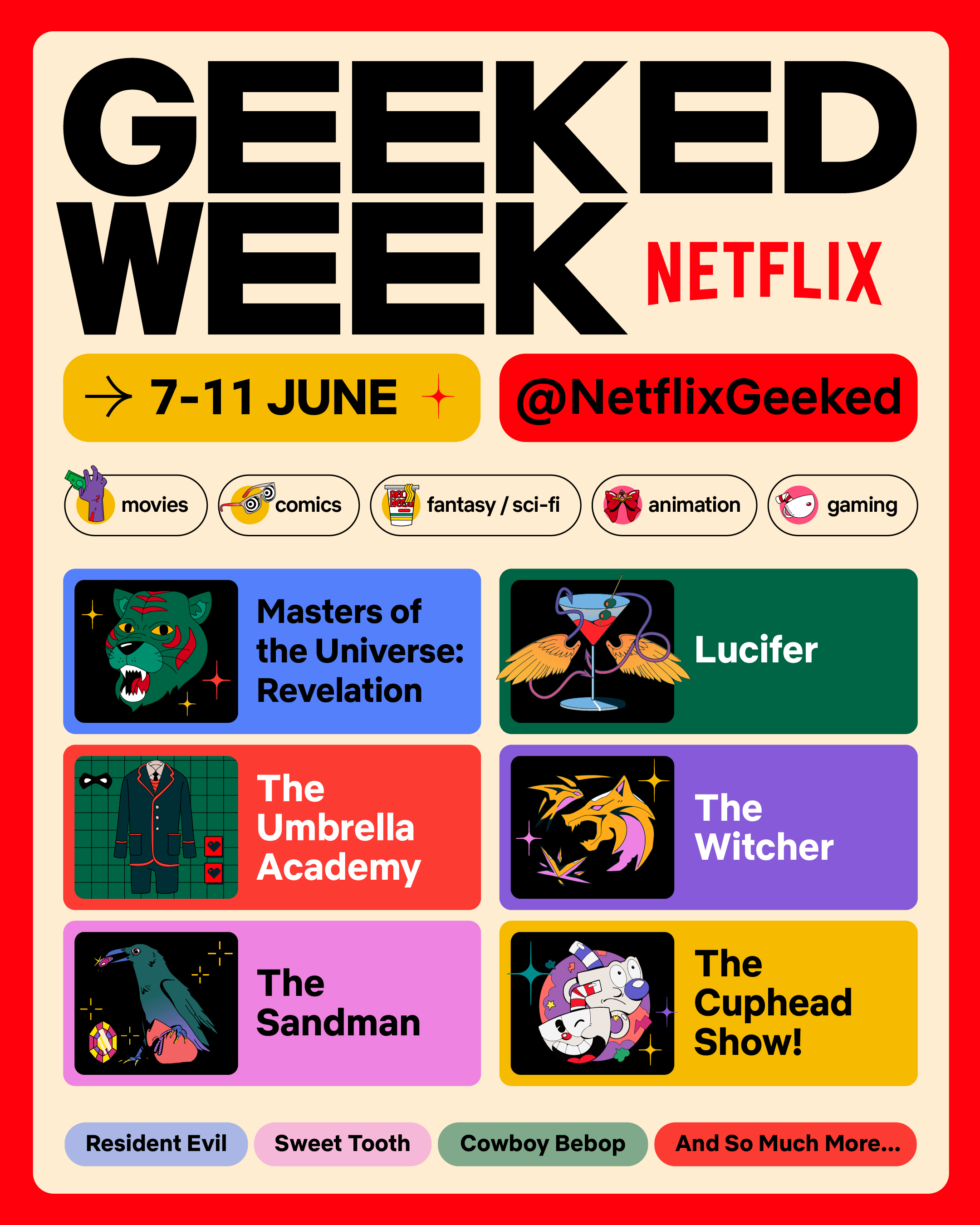 Netflix Geeked on Twitter "Mark your calendars for GeekedWeek! From