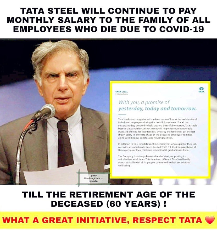 sonalagrawals's tweet photo. What an initiative ! @TCS @RNTata2000 https://t.co/OOFTjeS1vg