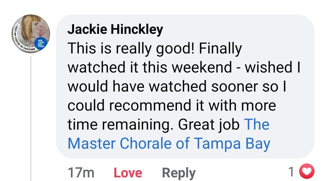 From one of our American Voices virtual concert viewers. Thank you, Jackie! 💖