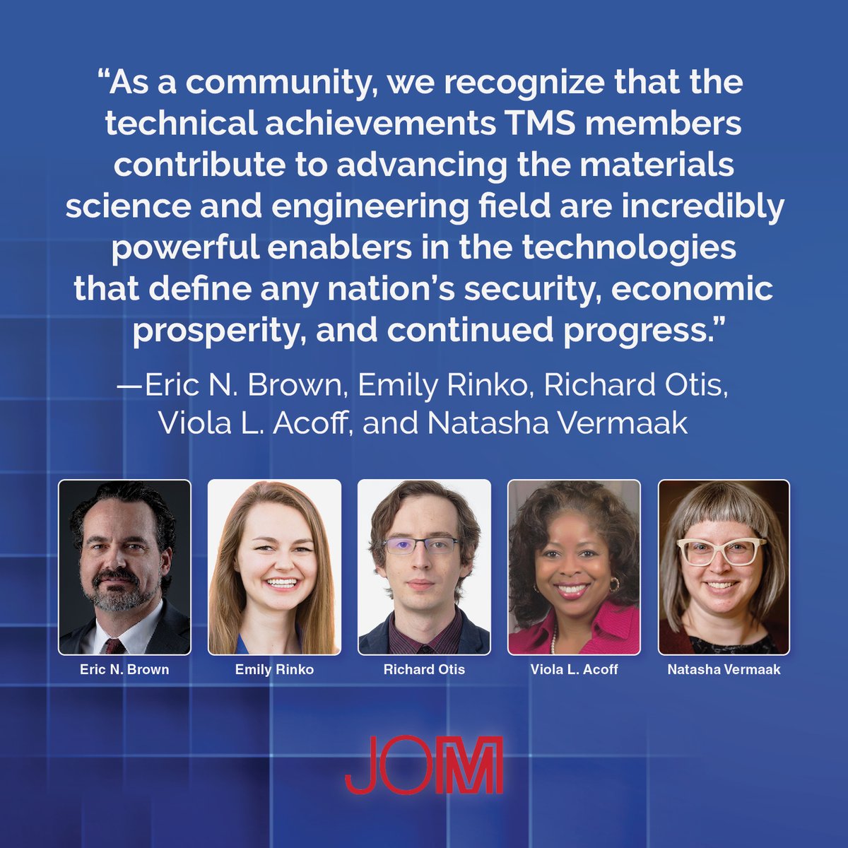 Read “Engaging with the Government and Public to Advance the Materials Science and Engineering Field and TMS Members” in the May issue of JOM: The Magazine at tms.org/JOM