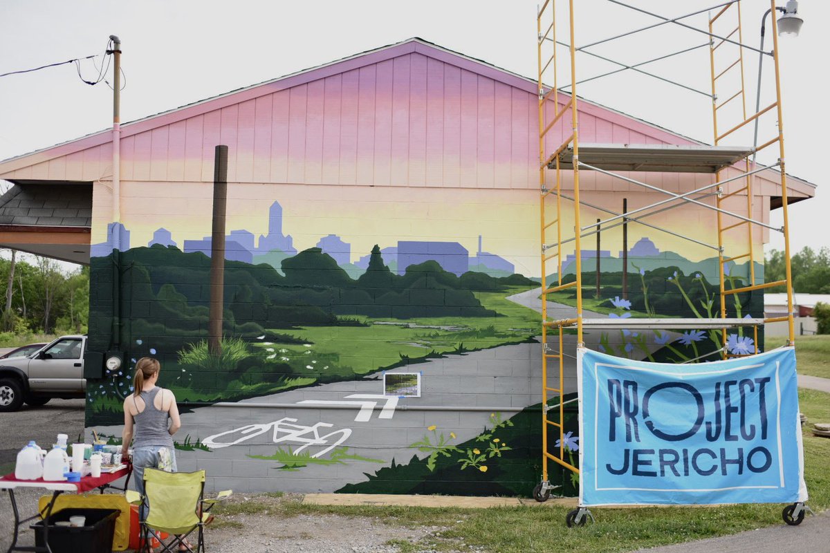 ProjectJericho's tweet image. A lot can happen in a week! 🚲🎨🌱 #hopeaheadmural