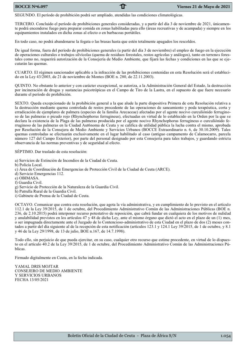 VOSTceuta's tweet photo. #Ceuta #STOPincendios 

Se prohibe hasta el 2 de noviembre de 2021, hacer cualquier clase de fuego, en todos los terrenos de vocación forestal (Campo Exterior y Monte Hacho), así como en zonas periurbanas de la Ciudad de Ceuta

¡Cuidemos nuestros montes!

🐞🐰🌳🌿🍄🦔🦋🪱🦉🐥🐌🦎 https://t.co/H3mmThoGDS