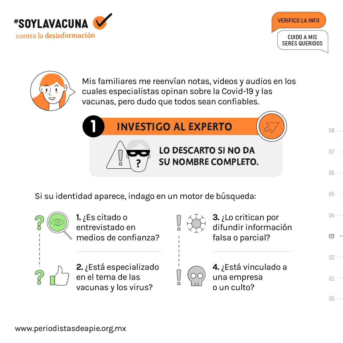 periodistasapie's tweet photo. ¿Les han llegado artículos sobre #Covid19 donde un supuesto experto “revela la verdad” sobre la vacuna?

¿Cómo podemos saber si esta información es verídica?

Sigue estos pasos, cuídate a ti y a tu familia.
#SoyLaVacuna contra la desinformación https://t.co/TpFRstNFHR