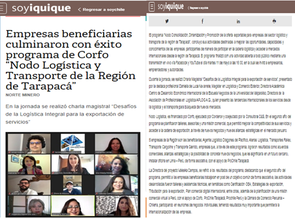 NodoLogistica's tweet photo. https://t.co/pd2eJyopyY
@Corfo @CorfoTarapaca @ProChile @ProChile_T @Cordenor https://t.co/VoSdewVYaB