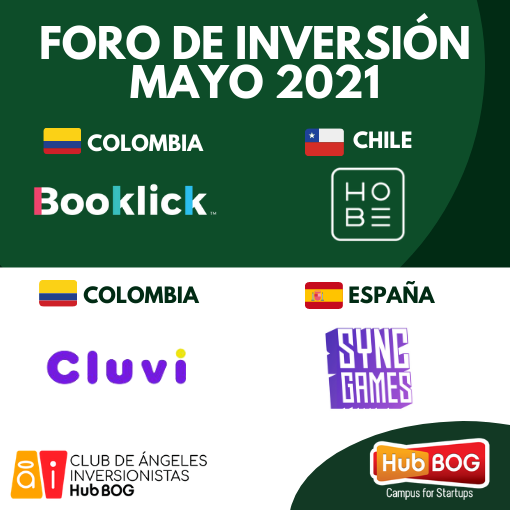 Encuentra increíbles oportunidades de #inversión en #Startups de base tecnológica en el Foro de Inversión Virtual de HubBOG, en esta oportunidad con la participación de <a href="/Booklickoficial/">Booklick</a> #Hobe #Cluvi <a href="/SyncGamesStudio/">Another Life VN</a>. 26 de Mayo, 11:00 am COL.

Inscribete: hubbog.com/eventos/evento…