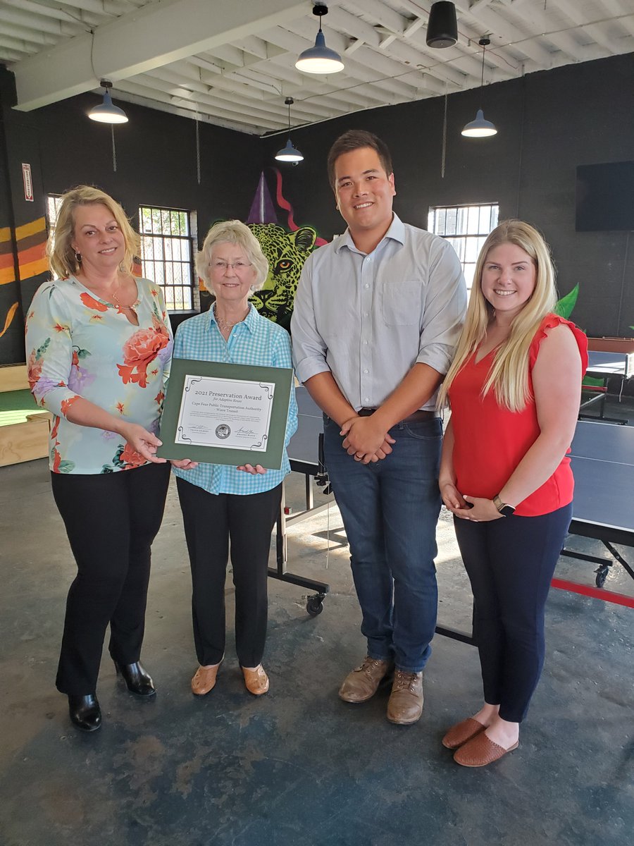 WaveTransitILM's tweet photo. A special thank you to @builthistoryILM for recognition and nomination of Padgett Station, our downtown transfer center, for the #2021HistoricPreservationAward under the category of adaptive reuse. Come visit us: 520 N. 3rd St. #1938 #vwgarage #monteith https://t.co/LMSYlhZOCp
