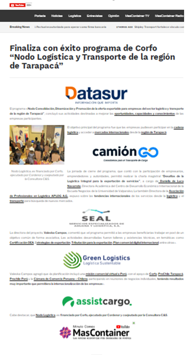 NodoLogistica's tweet photo. https://t.co/ervd2bUCe0
@Corfo @CorfoTarapaca @ProChile @ProChile_T @Cordenor https://t.co/OKMw9wyjdK