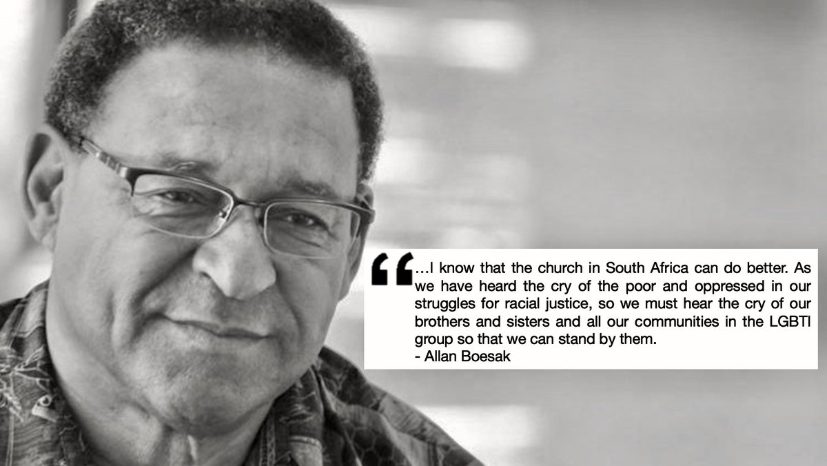 The Other Foundation (@otherfoundation) on Twitter photo Anti-Apartheid leader, author and theologian, Allan Boesak has appealed  to South African church leaders to end their silence about #LGBTI suffering. Click the link to watch the video message: cutt.ly/fnq6sm5 #theotherfoundation Anti-Apartheid leader, author and theologian, Allan Boesak has appealed  to South African church leaders to end their silence about #LGBTI suffering. Click the link to watch the video message: cutt.ly/fnq6sm5 #theotherfoundation