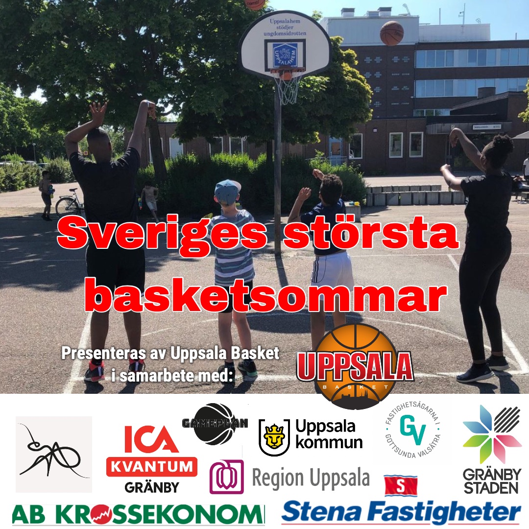 uppsala_basket's tweet photo. ☀️🔥En sommar utan basket? Tvärtom! Nu lanserar Uppsala Basket ”Sveriges största basketsommar”. 🏀Varje vardag, varje vecka från vecka 24–31. Läs mer på https://t.co/XfgLNVYZnz https://t.co/G3k5WjqmHw