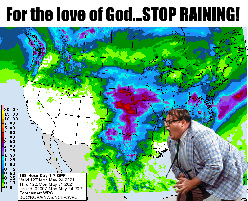okmesonet's tweet photo. Mesonet Ticker:  40 days... 
https://t.co/DZSghf7vWu

With all love and respect to those folks that still need rain...HOW ABOUT A FEW DAYS OF SUNSHINE!?! Move it to northwest OK for awhile, at least, where they really need it! #okwx #okmesonet https://t.co/oGq6hX0phT