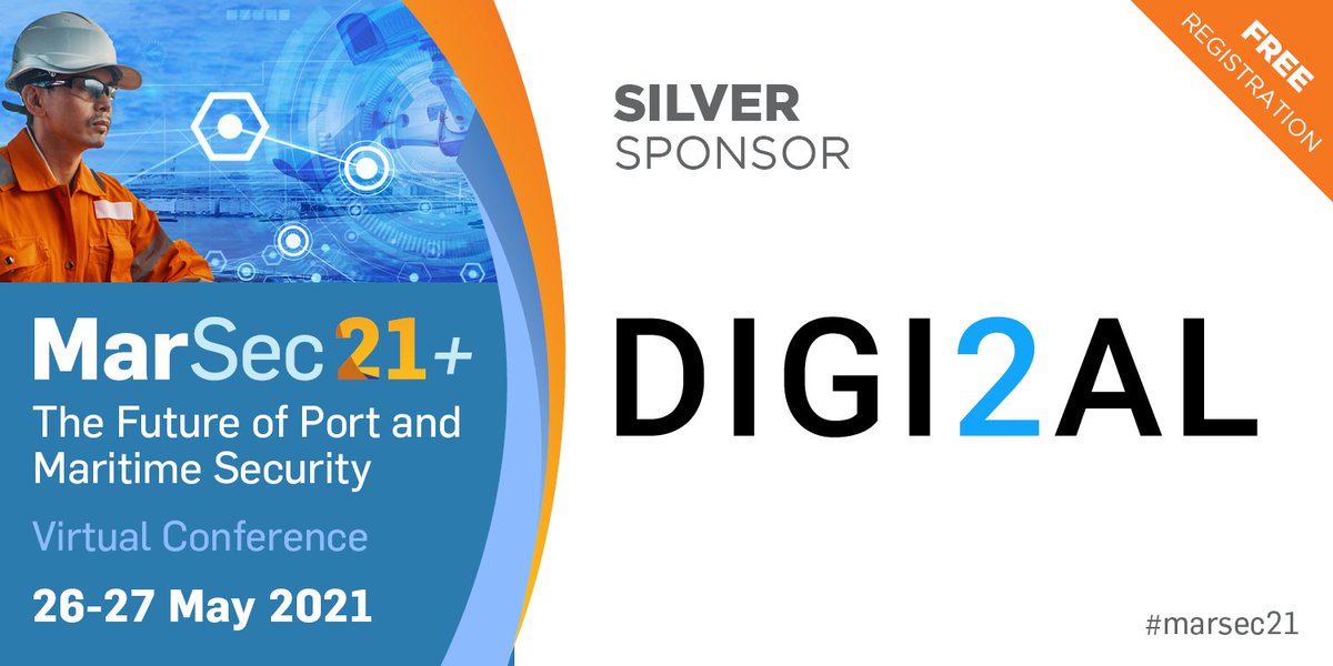 shipdotenergy's tweet photo. Petrospot and CSO Alliance Ltd are delighted to announce @Digi2alHQ as Silver Sponsor for MarSec21+.
Learn about their services ➔ https://t.co/wEL9NroT6x
Find out more about MarSec21+ and book your FREE place ➔ https://t.co/7eBEKQeLmM
#maritimesecurity #MARSEC21 https://t.co/ob62qJ5omy