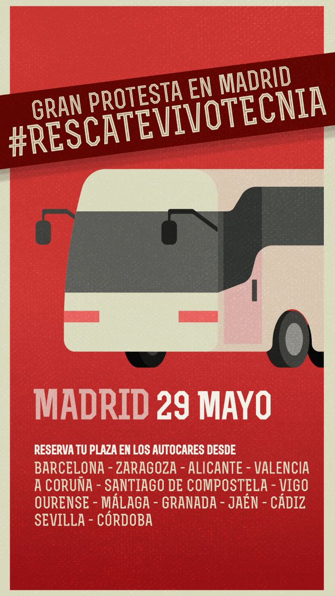 TokkiApp's tweet photo. 🟢Spain.

GRAN MANIFESTACIÓN EN MADRID. 
#RESCATEVIVOTECNIA

🐇Fecha: Sábado 29 de Mayo, de 11:00 a 13:00.

🐁Dirección: Calle Mayor, 79. 

Discurrirá por la Calle Mayor hasta la Puerta del sol.

Más información: 
https://t.co/Rfcggf6lzD https://t.co/ZUGevmh3CR