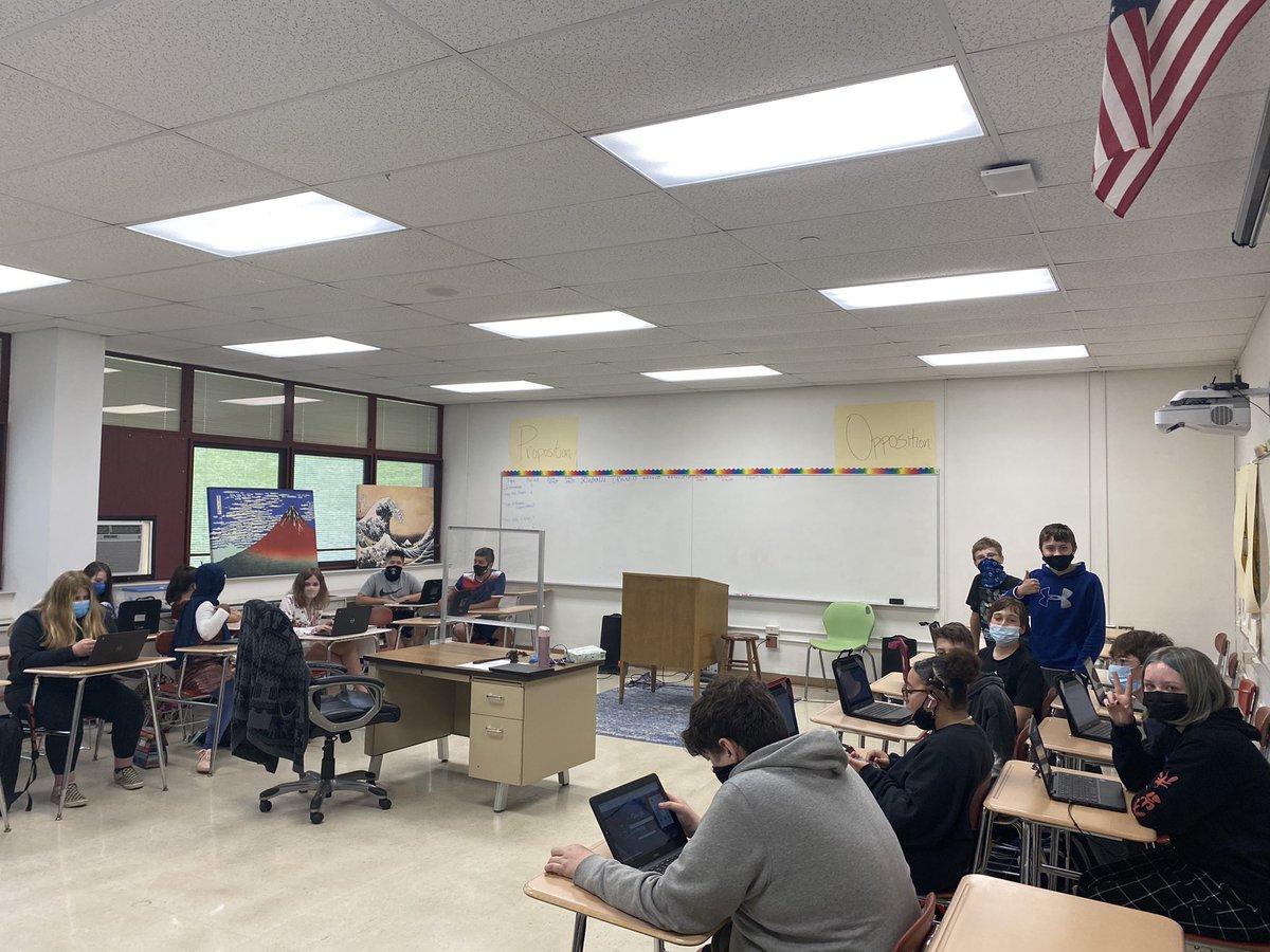 1030nab's tweet photo. @HeinemannPub @wjhsd @phmsjaguars Period 6 rocked the debate on single sex schools today! This was an extension of Unit III: Argument. Opposition won 14-11. https://t.co/EYUb9aNNj8