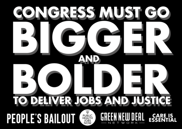 Climate Justice Alliance + nearly 200 other orgs—representing millions of members from unions + workers, climate, + racial justice organizations—call on Congress to get bold legislation on <a href="/POTUS/">President Donald J. Trump</a> desk, with larger investments than he proposed. #TimeToThrive #PeoplesRecovery