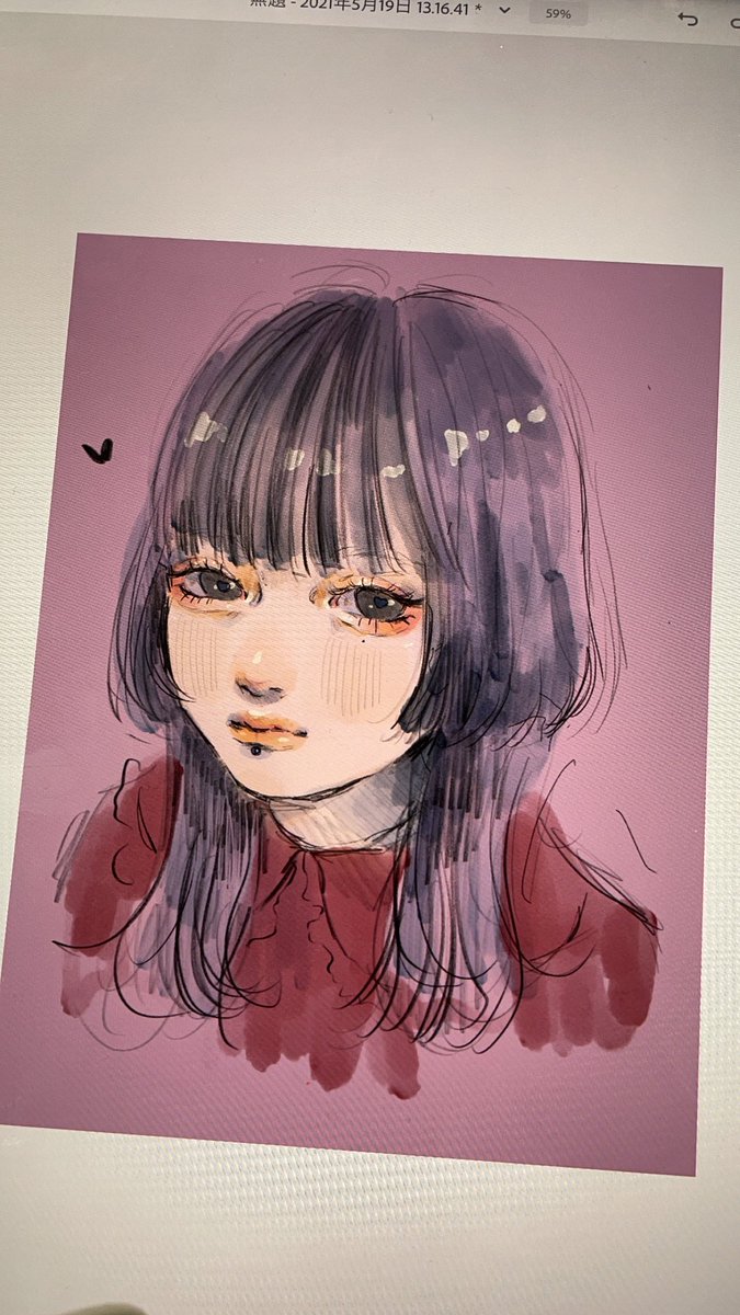 前に暇つぶしで描いたやつ 