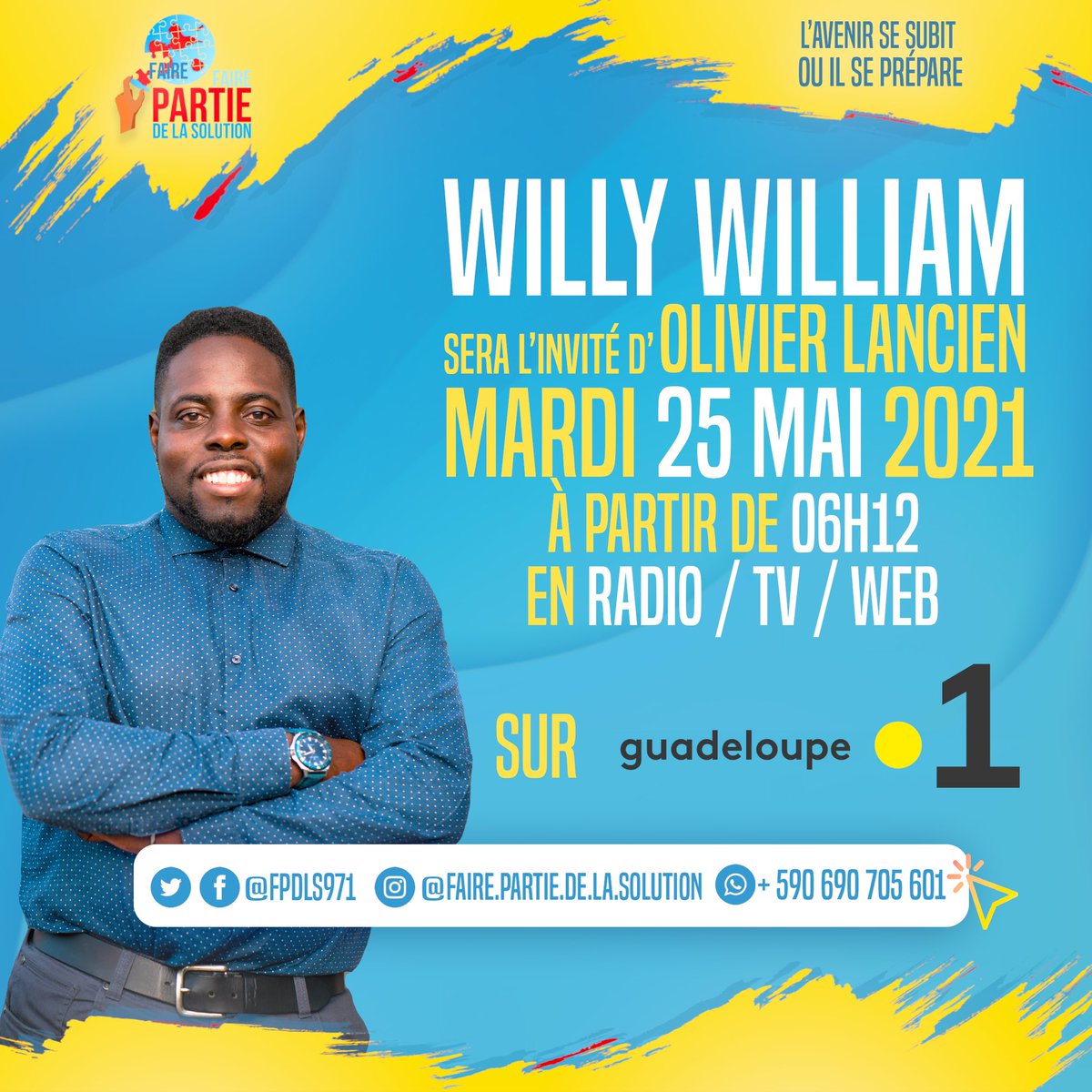 FPDLS971's tweet photo. Rendez-vous demain ( avec un café 🥱 ) sur @guadeloupela1e 

#Radio 📻 #Tv 📺 #FacebookLive 📲 https://t.co/dwwkMt8z5i