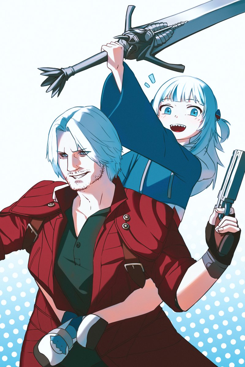 Phearo's tweet photo. dande &amp; goora #gawrt #chumbuds #gawrgura #DMC #Dante https://t.co/0skHSwleCf