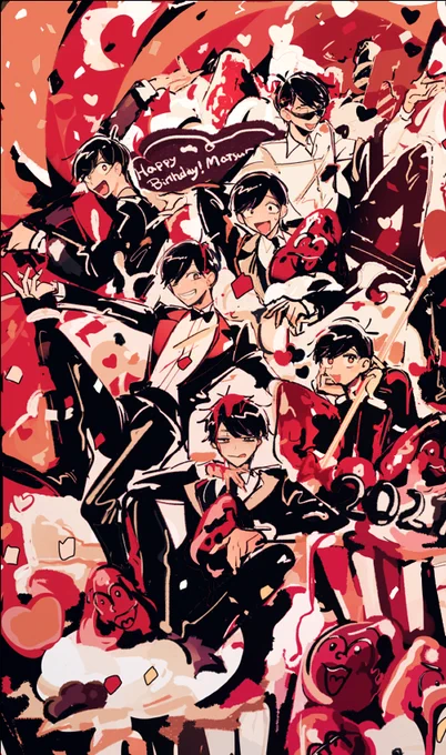 むつごお誕生日おめでとう～～!のラフ…🥳🎉 