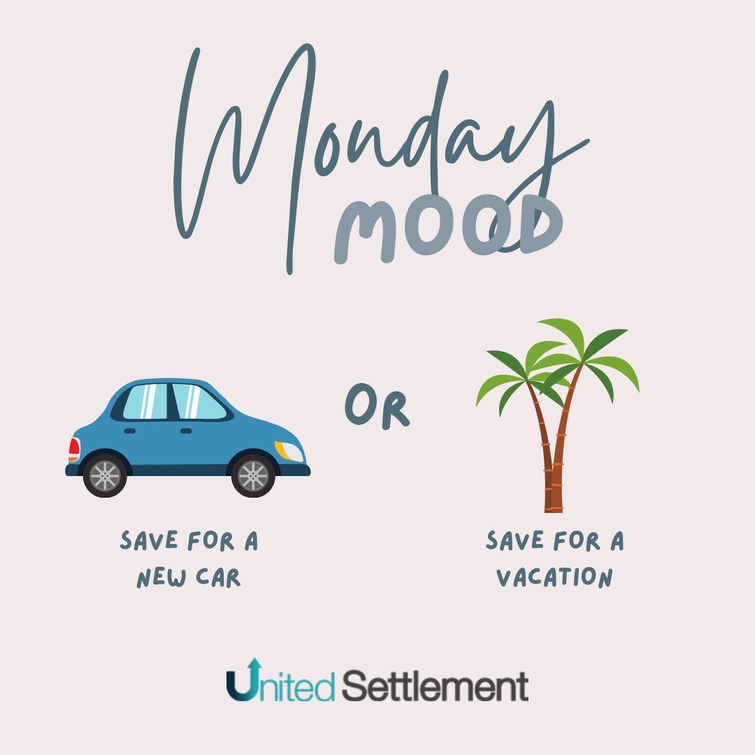 UnitedSettlemen's tweet photo. It's Monday and summer is less than a month away! 🌴 What big plans do you have for your money? 🤔 https://t.co/IT8CKhYmJa