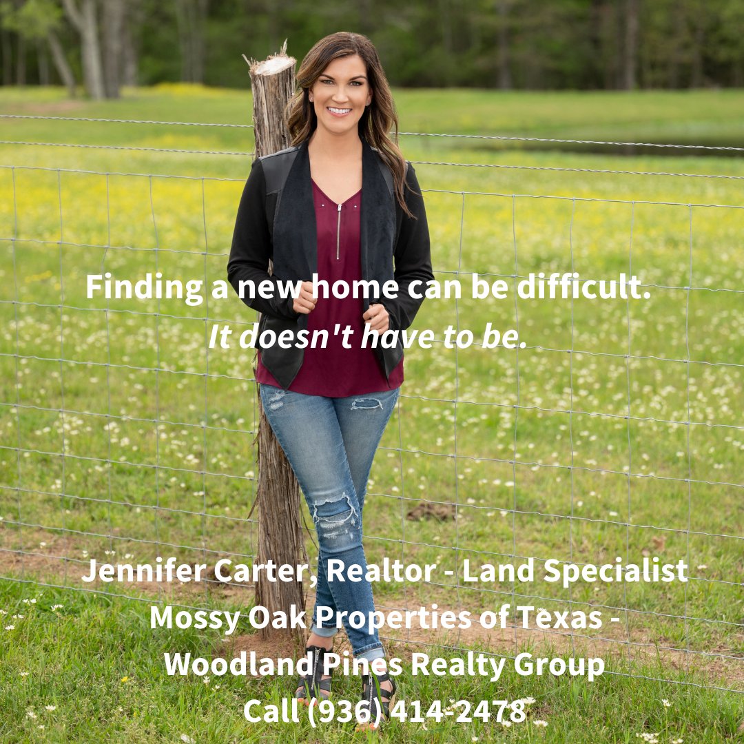The search for the perfect house can be exhausting and difficult, but it doesn't have to be. #CallMe
Jennifer Carter
#EastTexasRealtor - Land Specialist
Mossy Oak Properties of Texas, Woodland Pines Realty Group
Lufkin, Texas
Call or text (936) 414-2478