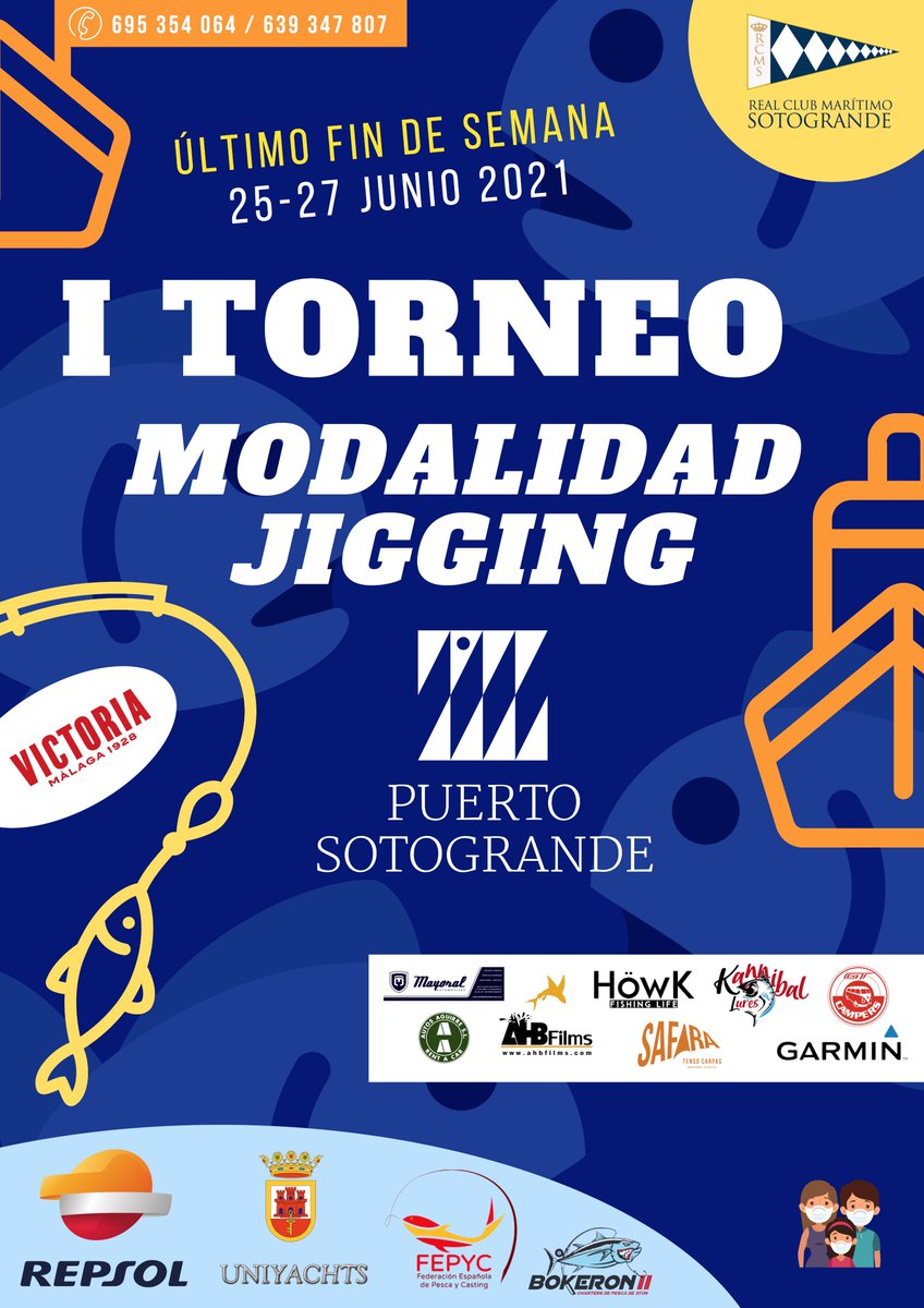 puertosotogrand's tweet photo. Abierto plazo de inscripción para el ‘I Torneo Modalidad Jigging #PuertoSotogrande’ que se celebra del 25 al 27 de junio. ¡No te quedes sin tu inscripción! Solicítala ya en los números de teléfono 695 354 064 y 639 347 807, o bien enviando un mensaje por Whatsapp. ¡Te esperamos! https://t.co/61aNpdwicE
