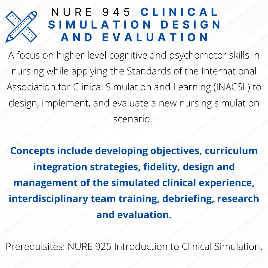 nursingfsu's tweet image. Check out our course overview for our simulation certificate program! Three classes designed to improve nurse educators teaching with simulation. To learn more please join our info session June 3rd! ✨