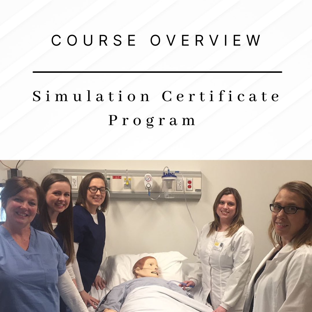 nursingfsu's tweet image. Check out our course overview for our simulation certificate program! Three classes designed to improve nurse educators teaching with simulation. To learn more please join our info session June 3rd! ✨