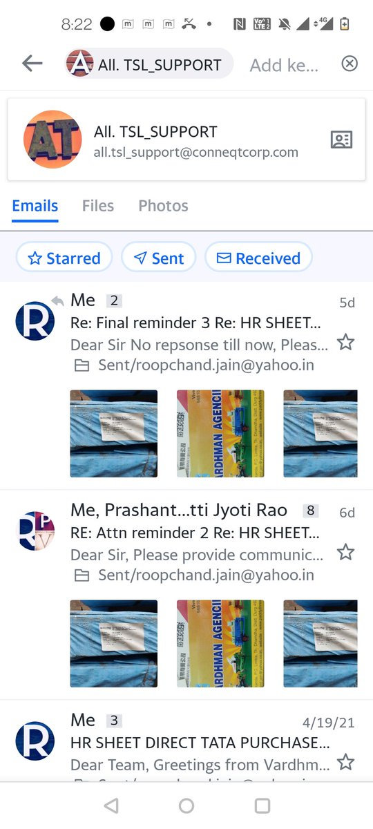 vivek7192's tweet photo. @ConneqtCorp 
 Please update on Hot rolled sheets, purchase from TATA.
PFA ,my multiple reminder mails.

Kindly assist PFA  my contact card

email to all.tsl_support@conneqtcorp.com

Prashanto.Das@conneqtcorp.com
marketing@conneqtcorp.com https://t.co/vsuvEed1GO