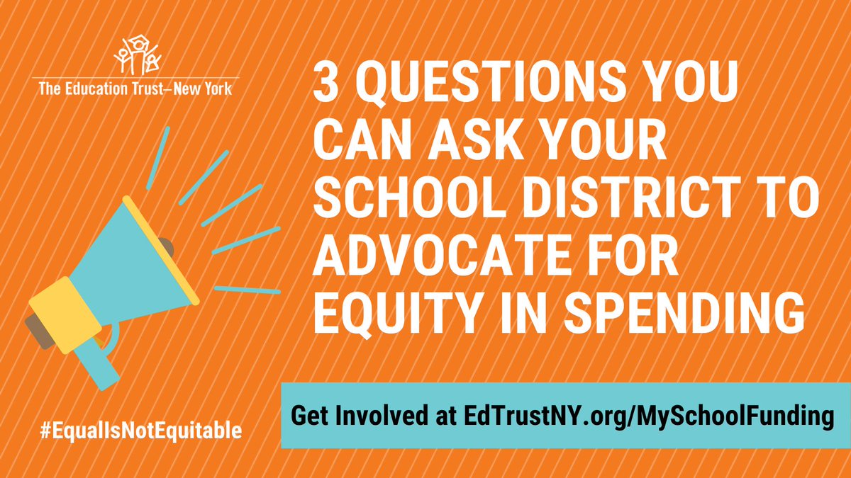 EdTrustNY's tweet photo. Now more than ever, students with the greatest needs should have the most resources. As NY school districts receive additional state and #ARPA funding, you can advocate to ensure your child's school is equitably funded. Learn how: https://t.co/CepArmfbcC #EqualisNotEquitable https://t.co/SSNxBnqOXr