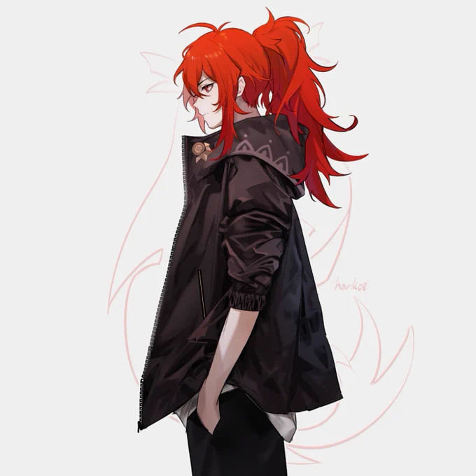 i love high ponytail diluc so much 🔥 #Genshin_Impact #原神 #Diluc #rkgk 