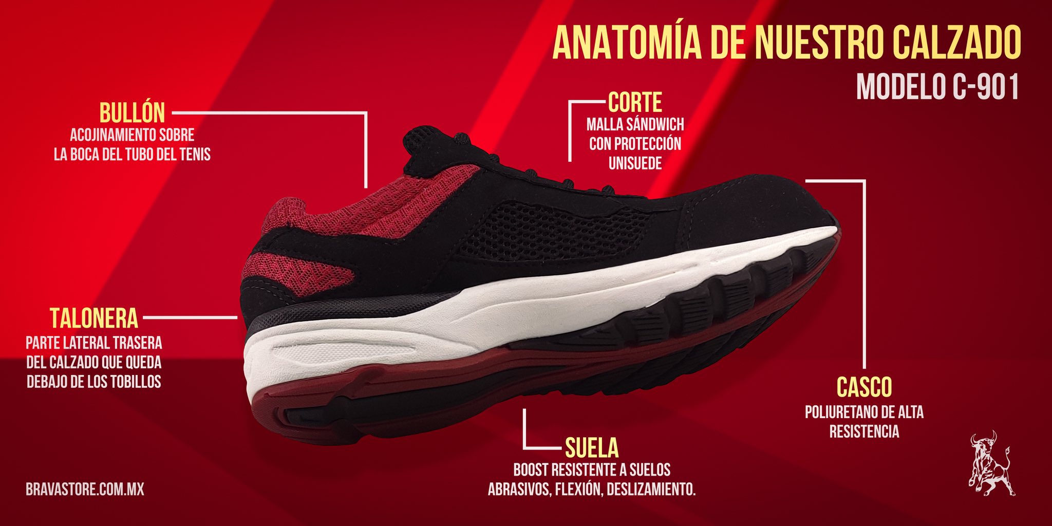 Tenis de seguridad brava sales