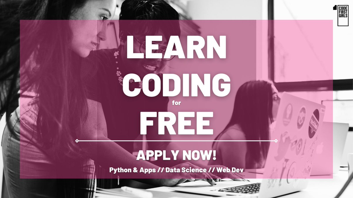 CodeFirstGirls's tweet image. 👩‍💻Take hold of your career this summer!
We have HUNDREDS of fully funded places available on coding courses across the UK with support from NatWest, Deloitte, Barclays, Zopa and other partners. Sign up now at - lnkd.in/gKBBY2G