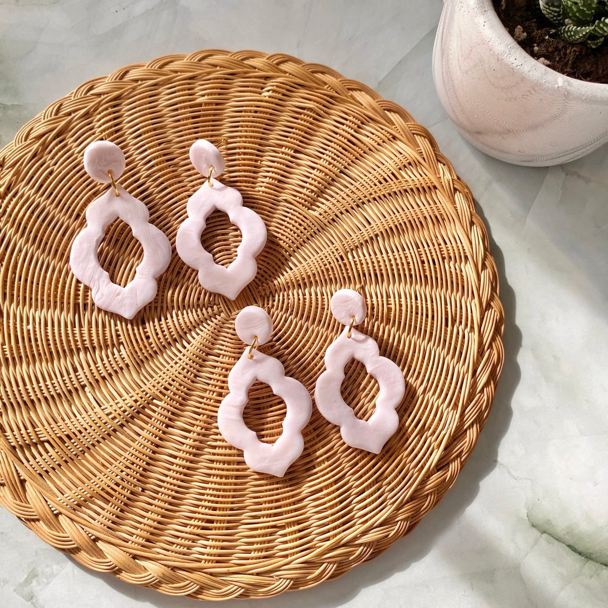 Make a statement with these lightweight, beautiful polymer clay earrings by Clay &amp; Mie that are slow-made and individual crafted by hand right here in Toronto, Canada. 

Available in our store 

#SmallBusiness #polymerclayearrings #shoplocal #torontosmallbusiness
