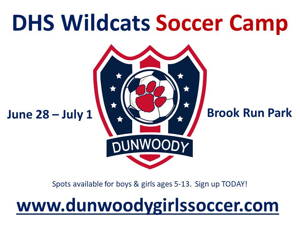 DwoodSoccer's tweet image. DHS coed wildcats soccer camp is filling up fast! Register today to secure your spot! Go to our website for all of the details. DunwoodyGirlsSocer.com ⚽️🐾🏃‍♀️🏃🏽‍♂️🐾⚽️